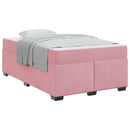 vidaXL Ágykeret matraccal matracmal Rózsaszín 120 x 200 cm Bársony