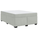 vidaXL Ágykeret matraccal matracmal Világosszürke 140 x 200 cm Bársony