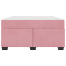 vidaXL Ágykeret matraccal matracmal Rózsaszín 140 x 200 cm Bársony