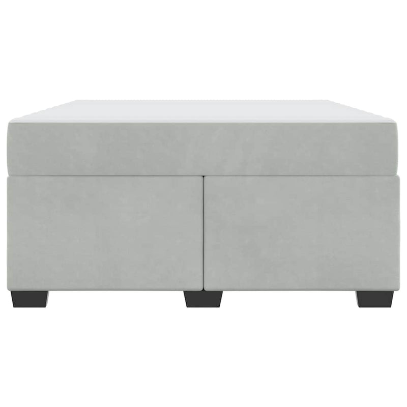 vidaXL Ágykeret matraccal matracmal Világosszürke 160 x 200 cm Bársony