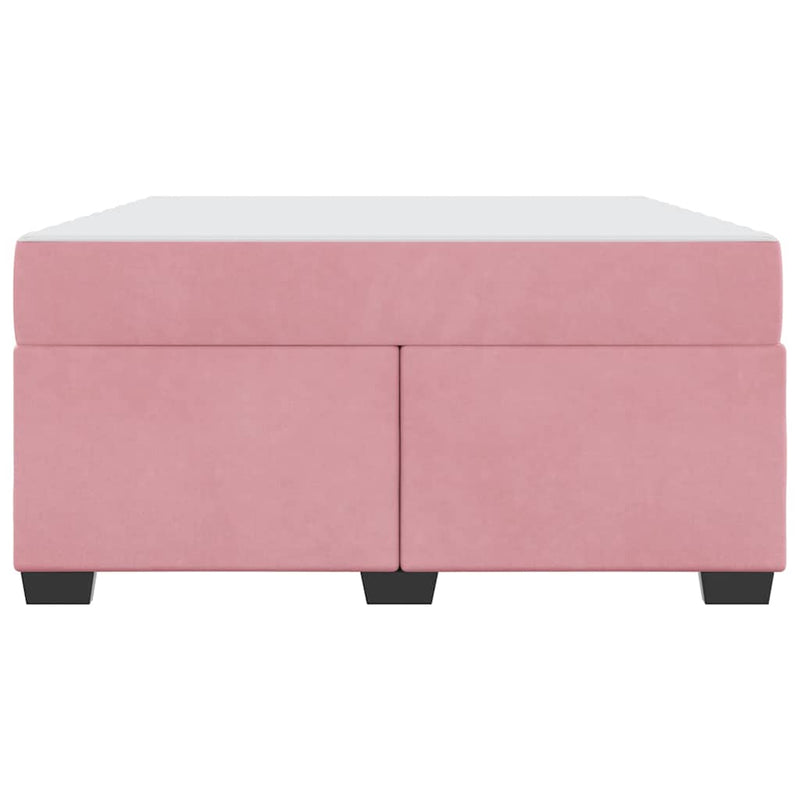 vidaXL Ágykeret matraccal matracmal Rózsaszín 160 x 200 cm Bársony