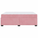 vidaXL Ágykeret matraccal matracmal Rózsaszín 160 x 200 cm Bársony