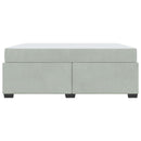 vidaXL Ágykeret matraccal matracmal Világosszürke 180 x 200 cm Bársony