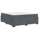 vidaXL Ágykeret matraccal matracmal Sötétszürke 180 x 200 cm Bársony
