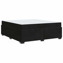 vidaXL Ágykeret matracmal Fekete 180 x 200 cm Bársony
