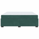 vidaXL Ágykeret matraccal matracmal Sötétzöld 180 x 200 cm Bársony