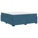 vidaXL Ágykeret matraccal matracmal Sötétkék 180 x 200 cm Bársony