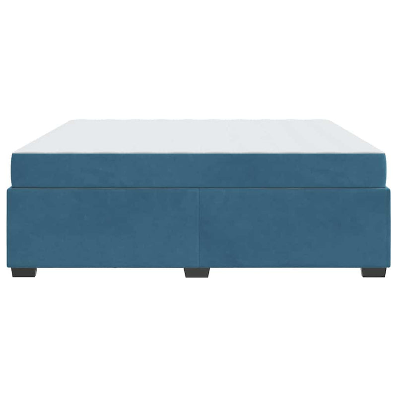 vidaXL Ágykeret matraccal matracmal Sötétkék 180 x 200 cm Bársony