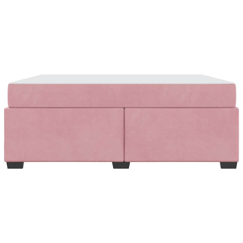 vidaXL Ágykeret matracmal Rózsaszín 180 x 200 cm szövet