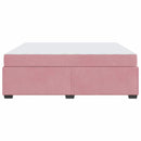 vidaXL Ágykeret matracmal Rózsaszín 180 x 200 cm szövet