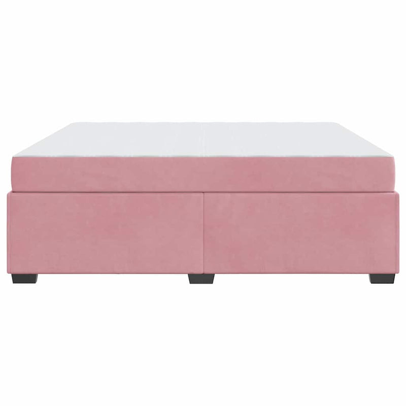 vidaXL Ágykeret matracmal Rózsaszín 180 x 200 cm szövet