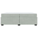 vidaXL Ágykeret matracmal Világosszürke 200 x 200 cm Bársony