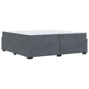vidaXL Ágykeret matracmal Sötétszürke 200 x 200 cm Bársony