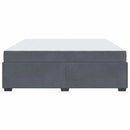 vidaXL Ágykeret matracmal Sötétszürke 200 x 200 cm Bársony