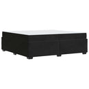 vidaXL Ágykeret matracmal Fekete 200 x 200 cm Bársony