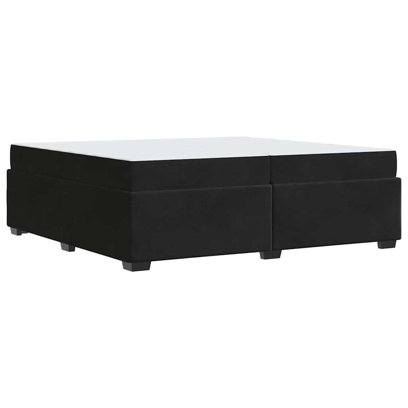 vidaXL Ágykeret matracmal Fekete 200 x 200 cm Bársony