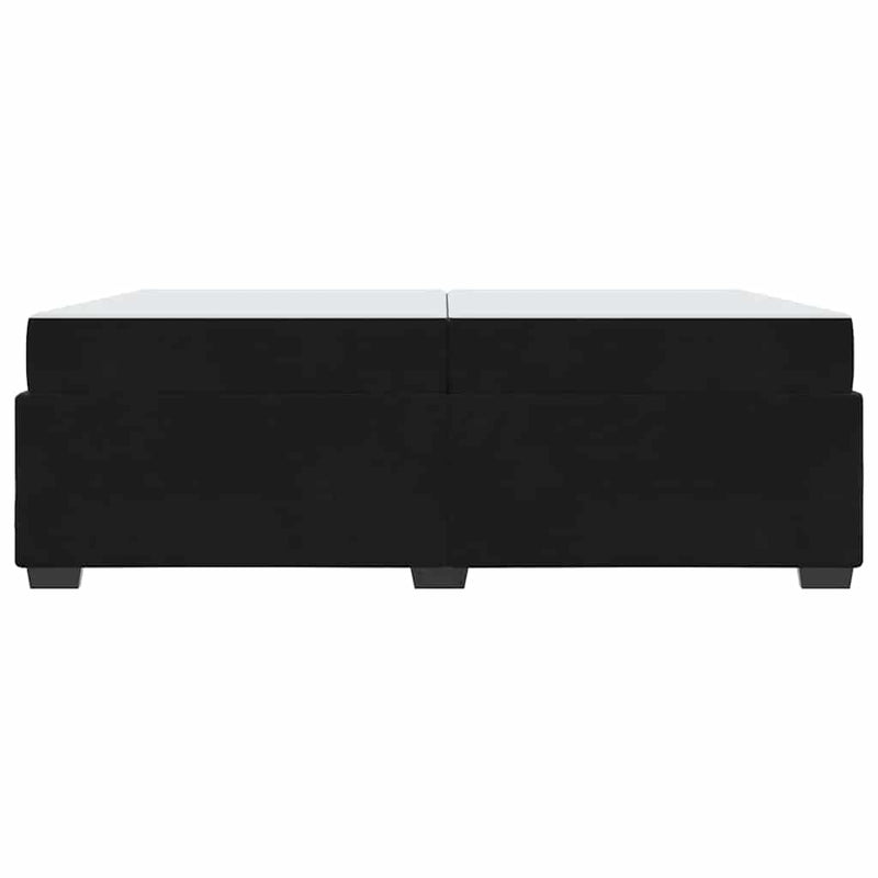 vidaXL Ágykeret matracmal Fekete 200 x 200 cm Bársony