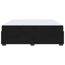 vidaXL Ágykeret matracmal Fekete 200 x 200 cm Bársony