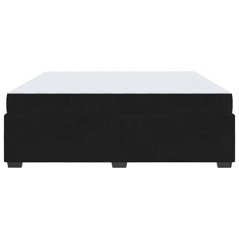 vidaXL Ágykeret matracmal Fekete 200 x 200 cm Bársony