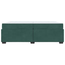 vidaXL Ágykeret matraccal matracmal Sötétzöld 200 x 200 cm Bársony