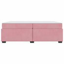 vidaXL Ágykeret matracmal Rózsaszín 200 x 200 cm Bársony