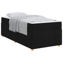 vidaXL Ágykeret matracmal Fekete 80 x 200 cm szövet