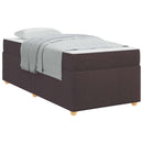 vidaXL Ágykeret matracmal Sötét Barna 80 x 200 cm szövet
