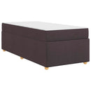 vidaXL Ágykeret matracmal Sötét Barna 80 x 200 cm szövet