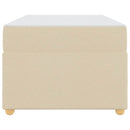 vidaXL Ágykeret matracmal Krém 80 x 200 cm szövet