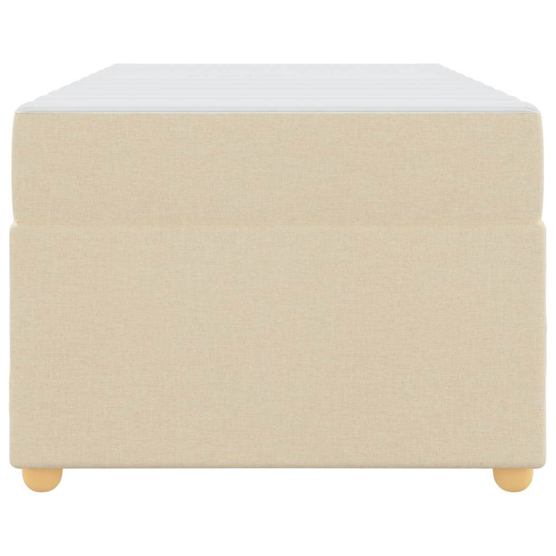 vidaXL Ágykeret matracmal Krém 80 x 200 cm szövet