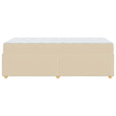 vidaXL Ágykeret matracmal Krém 80 x 200 cm szövet