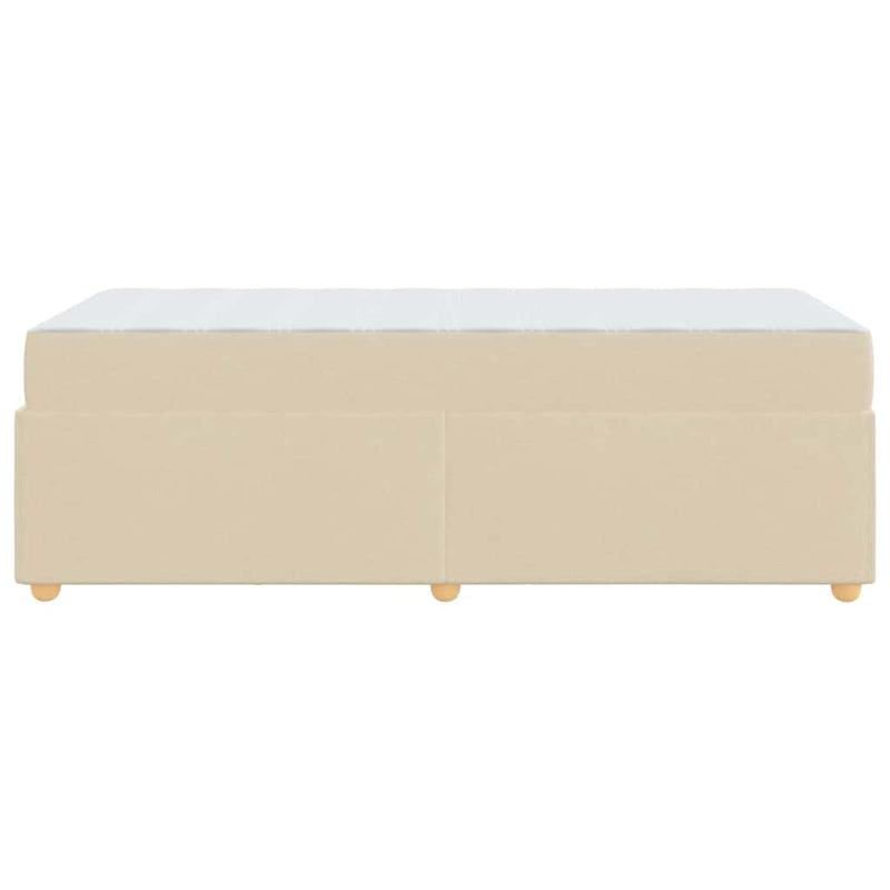 vidaXL Ágykeret matracmal Krém 80 x 200 cm szövet