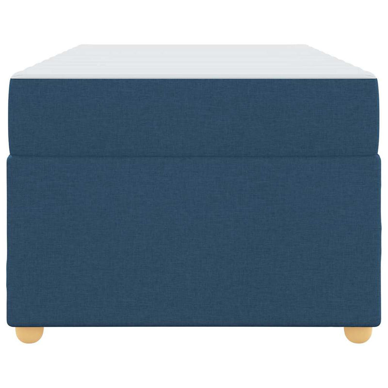 vidaXL Ágykeret matracmal Kék 91 x 200 cm szövet