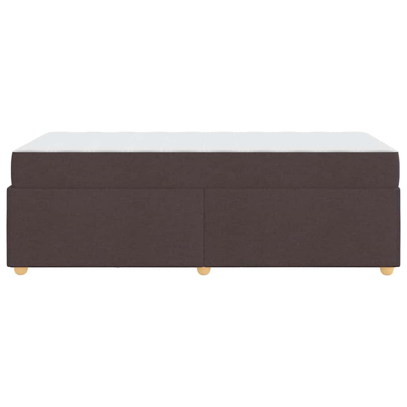 vidaXL Ágykeret matracmal sötétbarna 100 x 200 cm szövet