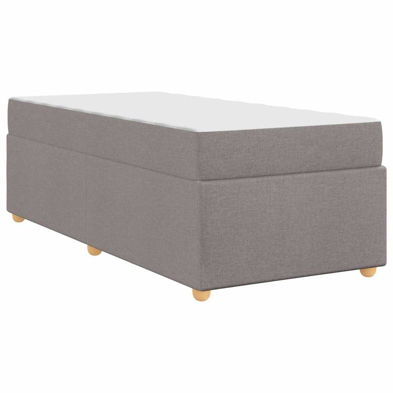 vidaXL Ágykeret matracmal Tópszínű 100 x 200 cm szövet