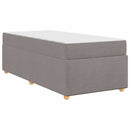 vidaXL Ágykeret matracmal Tópszínű 100 x 200 cm szövet