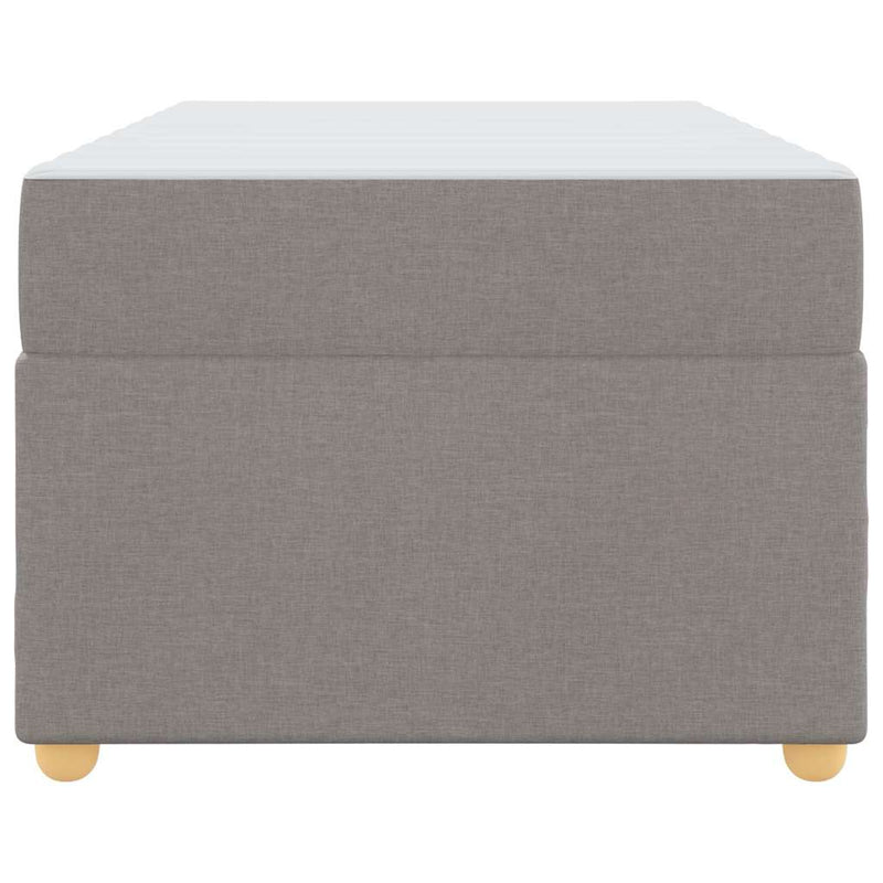 vidaXL Ágykeret matracmal Tópszínű 100 x 200 cm szövet