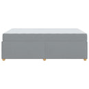 vidaXL Ágykeret matracmal Világosszürke 120 x 190 cm szövet