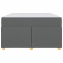 vidaXL Ágykeret matracmal Sötétszürke 120 x 190 cm szövet