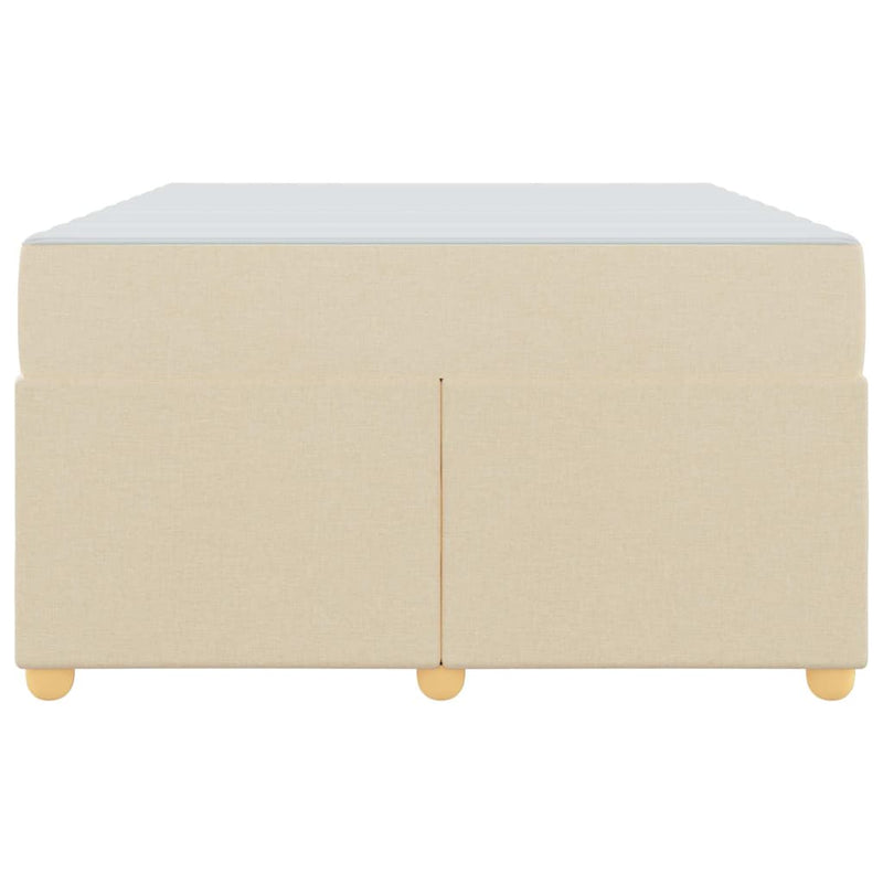 vidaXL Ágykeret matracmal Krém 120 x 190 cm szövet