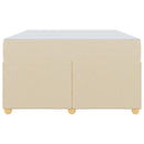 vidaXL Ágykeret matracmal Krém 120 x 190 cm szövet