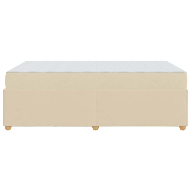 vidaXL Ágykeret matracmal Krém 120 x 190 cm szövet