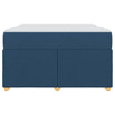 vidaXL Ágykeret matracmal Kék 120 x 190 cm szövet