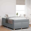 vidaXL Ágykeret matracmal Világosszürke 120 x 200 cm szövet