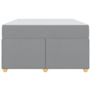 vidaXL Ágykeret matracmal Világosszürke 120 x 200 cm szövet