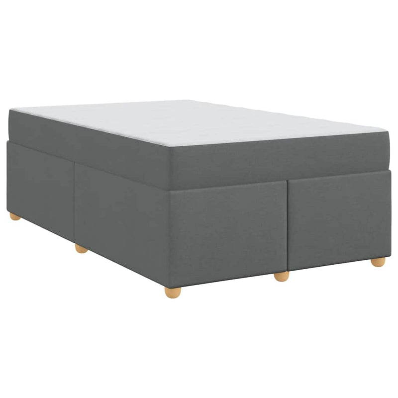vidaXL Ágykeret matracmal Sötétszürke 120 x 200 cm szövet