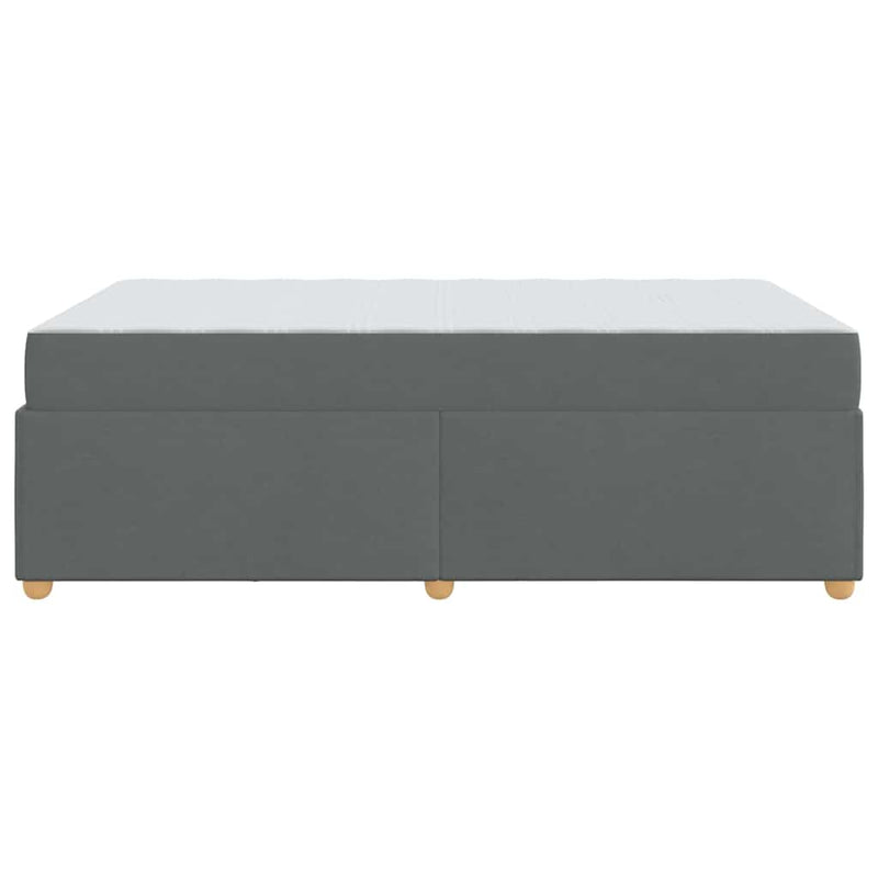 vidaXL Ágykeret matracmal Sötétszürke 120 x 200 cm szövet