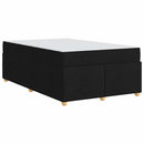 vidaXL Ágykeret matracmal Fekete 120 x 200 cm szövet