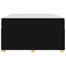 vidaXL Ágykeret matracmal Fekete 120 x 200 cm szövet