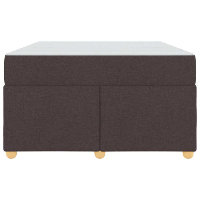 vidaXL Ágykeret matracmal sötétbarna 120 x 200 cm szövet